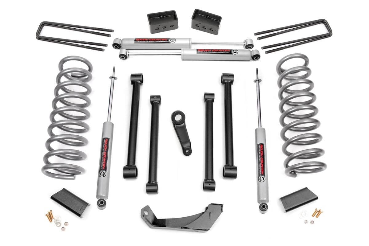 Dodge Ram 1500 Suspension Lift Kit - Rough Country - 5 Inch Lift by Rough Country with Premium N3 shocks - '94-'99